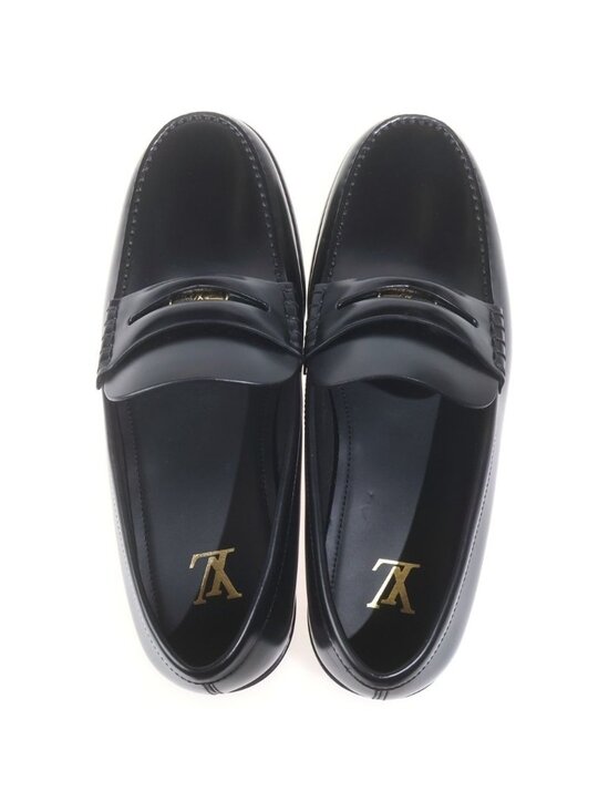 Louis Vuitton Loafer Leather Loafers Shoes Black main image 5